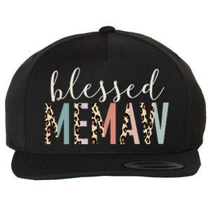 Blessed Memaw Cute Leopard Print Wool Snapback Cap