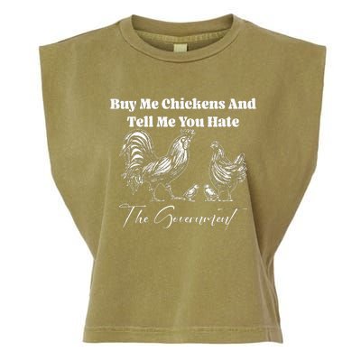 Buy Me Chickens And Tell Me You Hate The Government FUNNY Garment-Dyed Women's Muscle Tee