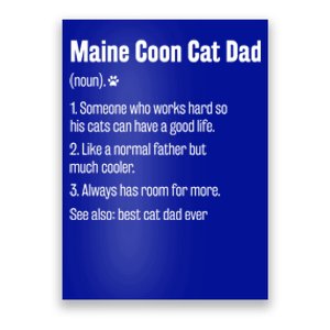 Best Maine Coon Cat Dad Ever Definition Funny Cat Lover Great Gift Poster