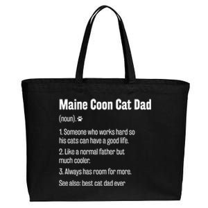 Best Maine Coon Cat Dad Ever Definition Funny Cat Lover Great Gift Cotton Canvas Jumbo Tote