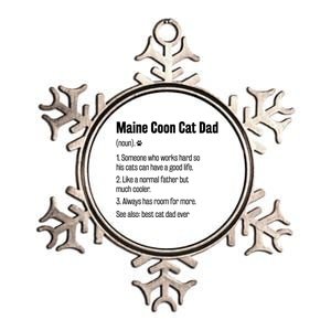 Best Maine Coon Cat Dad Ever Definition Funny Cat Lover Great Gift Metallic Star Ornament