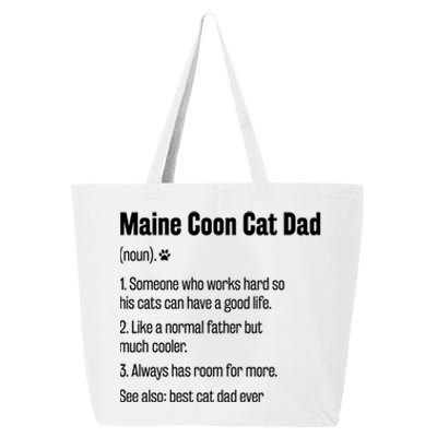 Best Maine Coon Cat Dad Ever Definition Funny Cat Lover Great Gift 25L Jumbo Tote