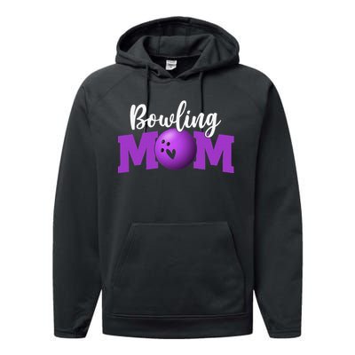 Bowling Mom Cute Letter Print Cute Mother's Day Performance Fleece Hoodie