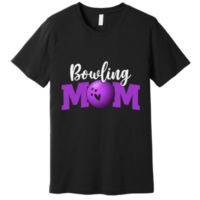 Bowling Mom Cute Letter Print Cute Mother's Day Premium T-Shirt