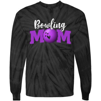 Bowling Mom Cute Letter Print Cute Mother's Day Tie-Dye Long Sleeve Shirt