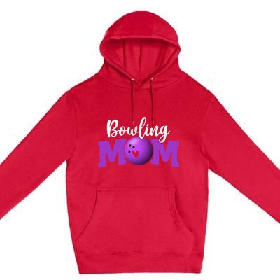 Bowling Mom Cute Letter Print Cute Mother's Day Premium Pullover Hoodie