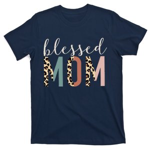 Blessed Mom Cute Leopard Print T-Shirt