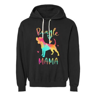 Beagle Mama Colorful Beagle Gifts Dog Mom Garment-Dyed Fleece Hoodie