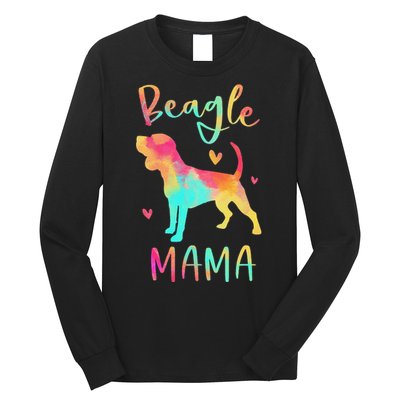 Beagle Mama Colorful Beagle Gifts Dog Mom Long Sleeve Shirt