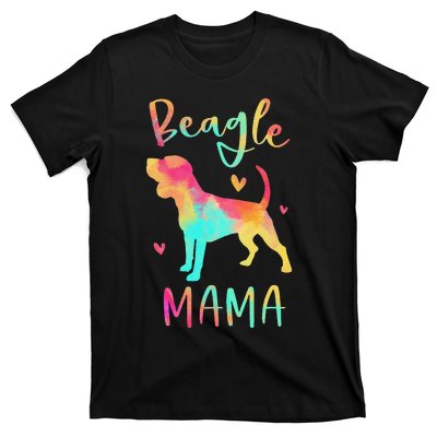 Beagle Mama Colorful Beagle Gifts Dog Mom T-Shirt