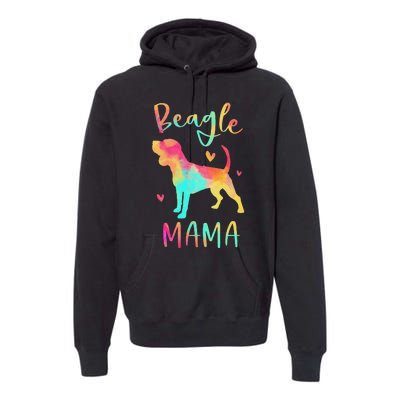 Beagle Mama Colorful Beagle Gifts Dog Mom Premium Hoodie