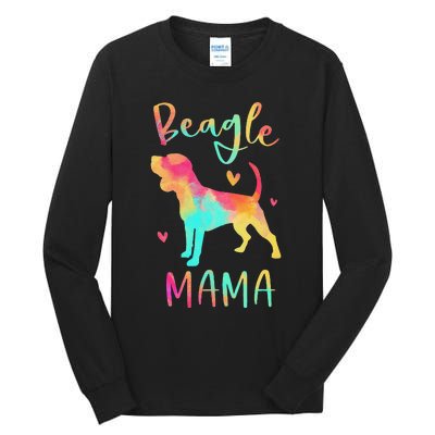 Beagle Mama Colorful Beagle Gifts Dog Mom Tall Long Sleeve T-Shirt