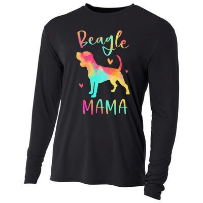 Beagle Mama Colorful Beagle Gifts Dog Mom Cooling Performance Long Sleeve Crew