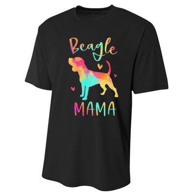 Beagle Mama Colorful Beagle Gifts Dog Mom Performance Sprint T-Shirt