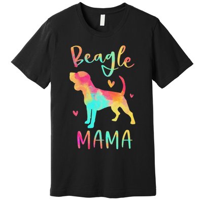 Beagle Mama Colorful Beagle Gifts Dog Mom Premium T-Shirt