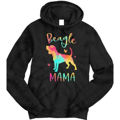 Beagle Mama Colorful Beagle Gifts Dog Mom Tie Dye Hoodie