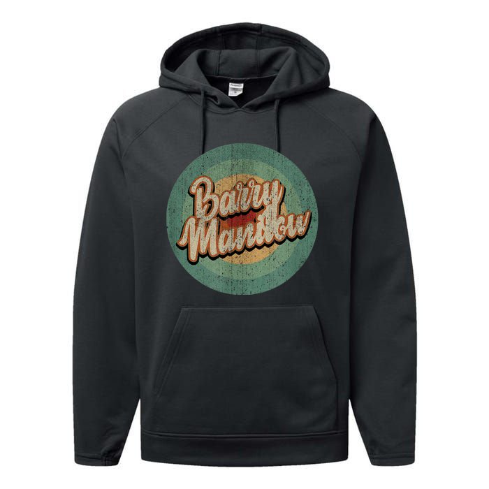 Barry Manilow Circle Retro Vintage Music Performance Fleece Hoodie