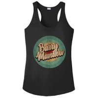 Barry Manilow Circle Retro Vintage Music Ladies PosiCharge Competitor Racerback Tank