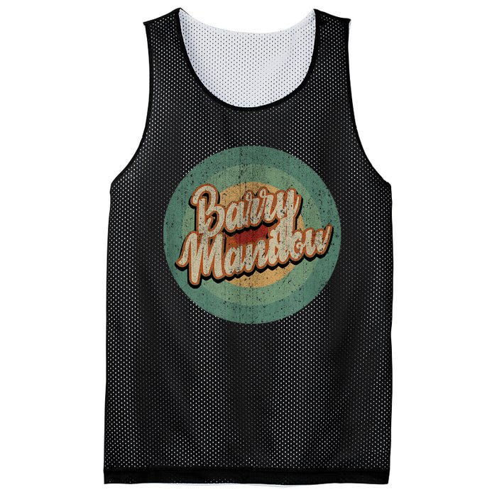 Barry Manilow Circle Retro Vintage Music Mesh Reversible Basketball Jersey Tank