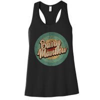 Barry Manilow Circle Retro Vintage Music Women's Racerback Tank