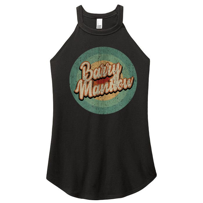 Barry Manilow Circle Retro Vintage Music Women's Perfect Tri Rocker Tank