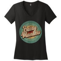 Barry Manilow Circle Retro Vintage Music Women's V-Neck T-Shirt