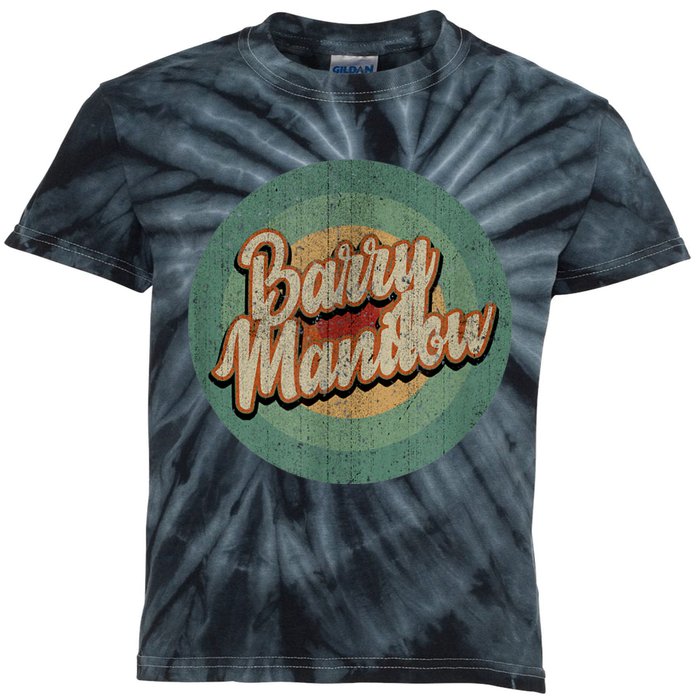 Barry Manilow Circle Retro Vintage Music Kids Tie-Dye T-Shirt