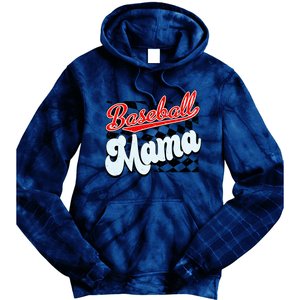 Baseball Mama Checkered Baseball Tie Dye Hoodie