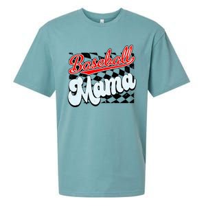 Baseball Mama Checkered Baseball Sueded Cloud Jersey T-Shirt