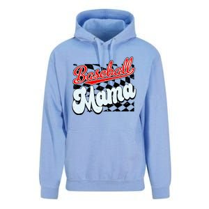 Baseball Mama Checkered Baseball Unisex Surf Hoodie