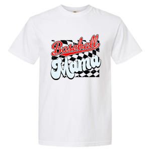 Baseball Mama Checkered Baseball Garment-Dyed Heavyweight T-Shirt