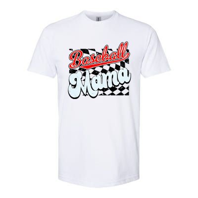 Baseball Mama Checkered Baseball Softstyle® CVC T-Shirt