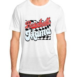 Baseball Mama Checkered Baseball Adult ChromaSoft Performance T-Shirt