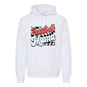 Baseball Mama Checkered Baseball Premium Hoodie