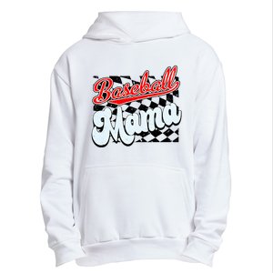 Baseball Mama Checkered Baseball Urban Pullover Hoodie