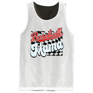 Baseball Mama Checkered Baseball Mesh Reversible Basketball Jersey Tank