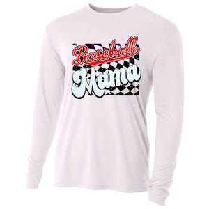 Baseball Mama Checkered Baseball Cooling Performance Long Sleeve Crew