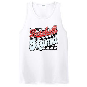 Baseball Mama Checkered Baseball PosiCharge Competitor Tank