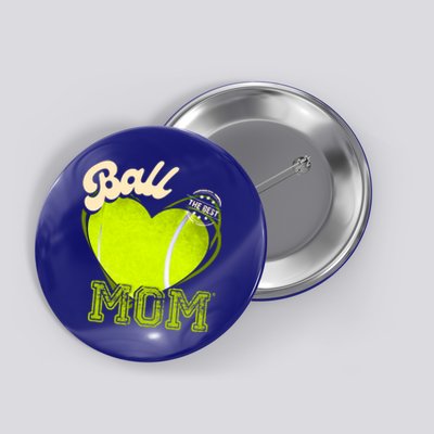 Ball Mom Cheer Tennis Mom Mother's Day Tennis Funny Gift Button