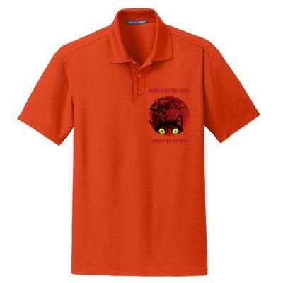 Blood Moon Cat Never Mind The Witch Gift Dry Zone Grid Polo