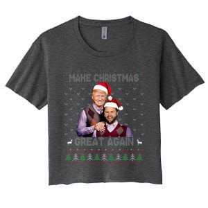 Brothers Make Christmas Great Again Santa Women's Crop Top Tee