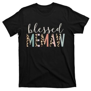 Blessed Memaw Cute Leopard happy mother's day T-Shirt