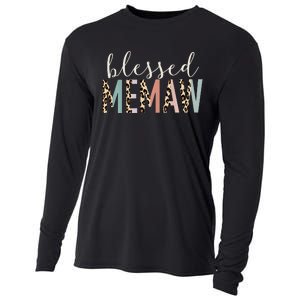 Blessed Memaw Cute Leopard happy mother's day Cooling Performance Long Sleeve Crew