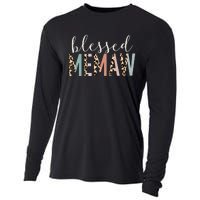 Blessed Memaw Cute Leopard happy mother's day Cooling Performance Long Sleeve Crew