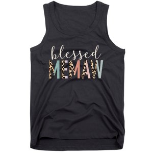 Blessed Memaw Cute Leopard happy mother's day Tank Top