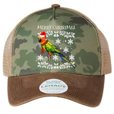 Bird Merry Christmas Ornament Sun Conure Ugly Xmas Legacy Tie Dye Trucker Hat