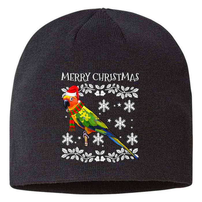 Bird Merry Christmas Ornament Sun Conure Ugly Xmas Sustainable Beanie