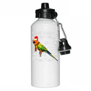 Bird Merry Christmas Ornament Sun Conure Ugly Xmas Aluminum Water Bottle