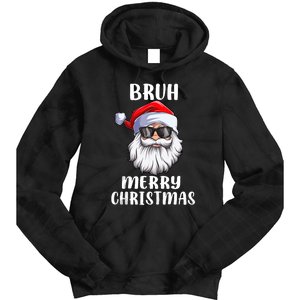 Bruh Merry Christmas Funny Cool Santa Bruh Christmas Tank Top Tie Dye Hoodie