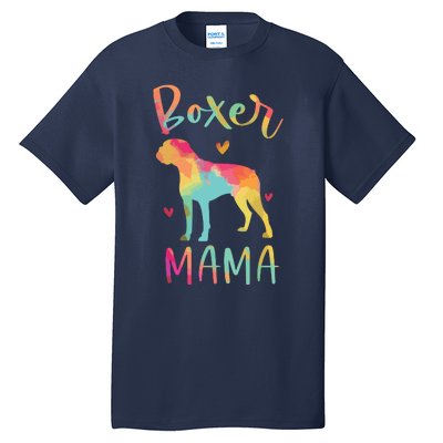 Boxer Mama Colorful Boxer Gifts Dog Mom Tall T-Shirt